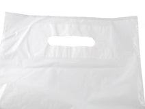 Case of 500 22 x 18 x 3" white patch handle carrier bags