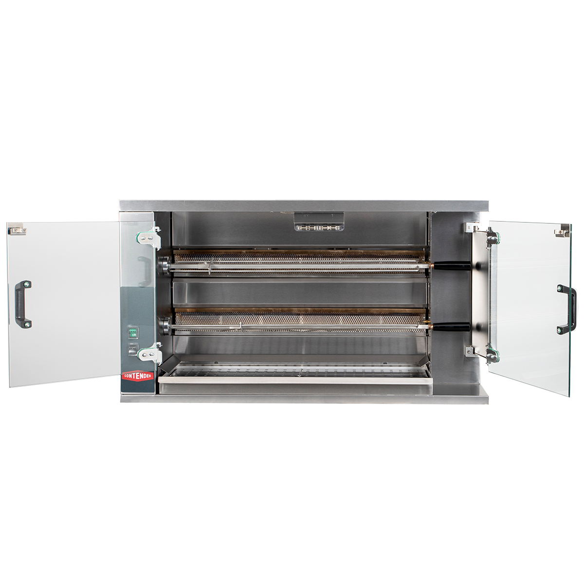 Contender 2 Spit Commercial Chicken Rotisserie Oven 8-10 Chickens - Gas