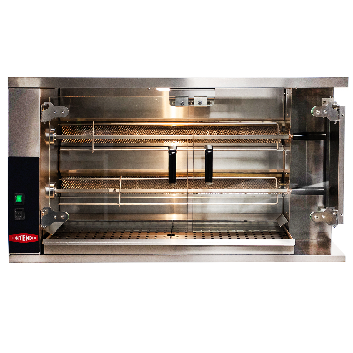 Contender 2 Spit Commercial Chicken Rotisserie Oven 8-10 Chickens - Gas