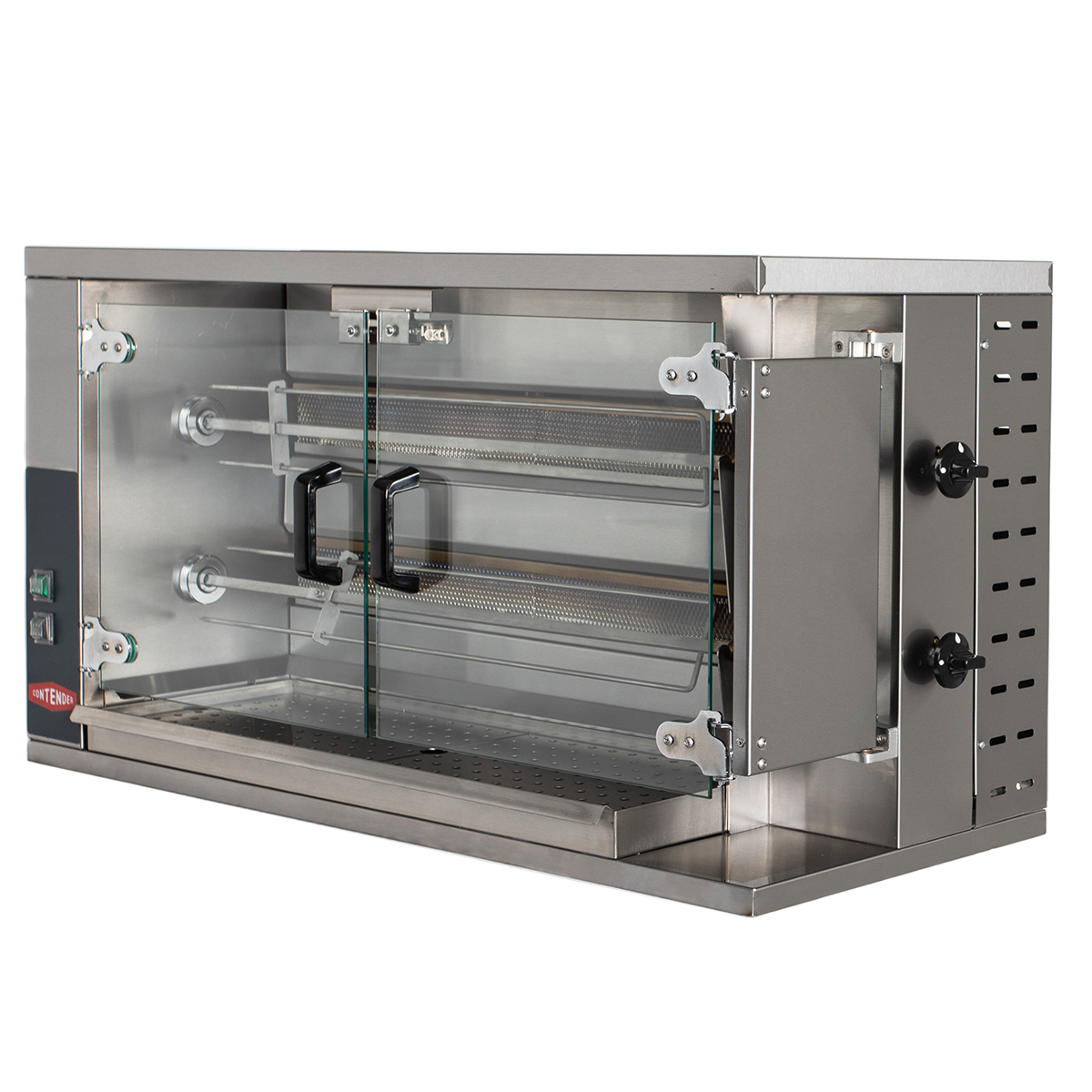 Contender 2 Spit Commercial Chicken Rotisserie Oven 8-10 Chickens - Gas