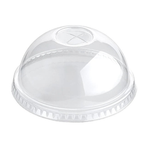 Plastic Dome Lids With Hole - Case of 1000