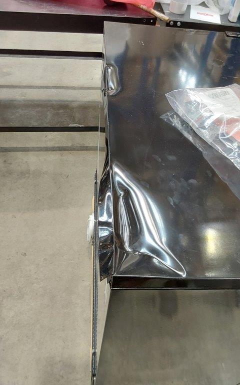 GRADED 2 - Premium Contender 216L Commercial Double Door Drinks Fridge - Hinged Doors