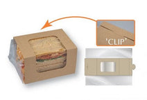 Case of 500 Square Kraft Clip Sandwich Packs