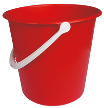 Round Plastic Bucket Red 9Ltr