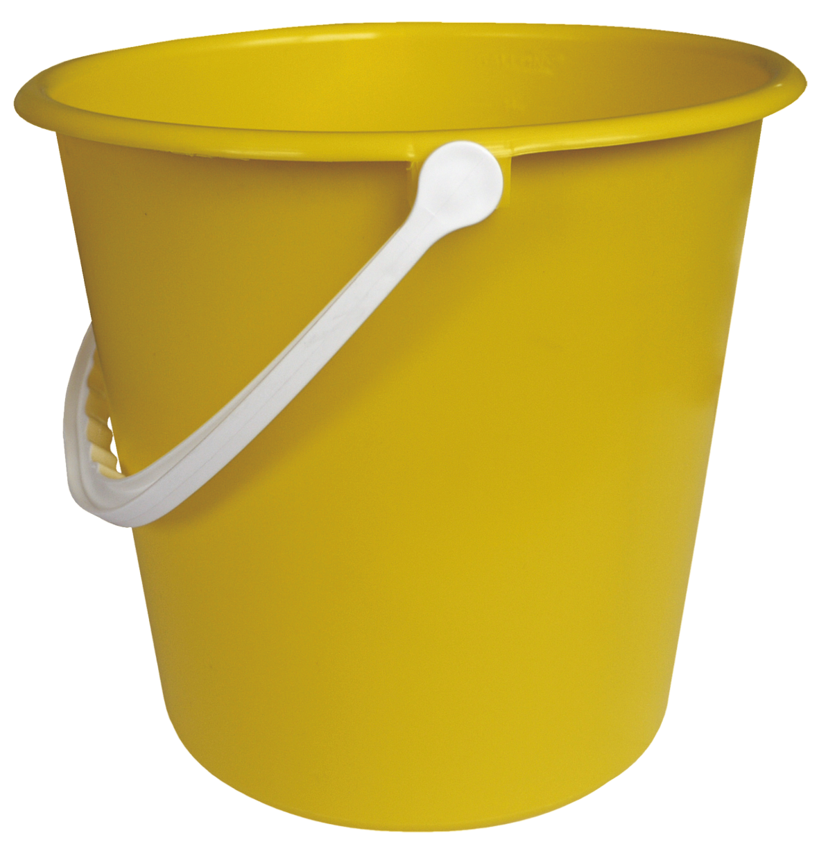 Round Plastic Bucket Yellow 9Ltr