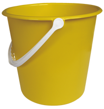 Round Plastic Bucket Yellow 9Ltr
