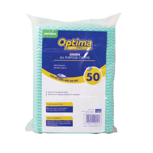 All Purpose Cloths Green Pack of 50