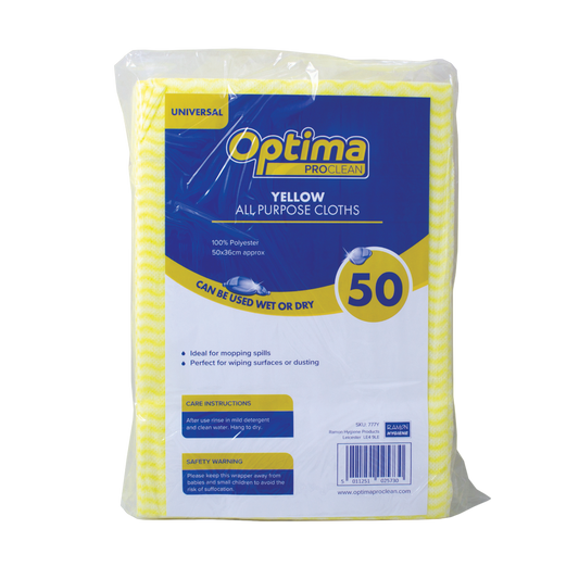 All Purpose Cloths Yellow Pack of 50