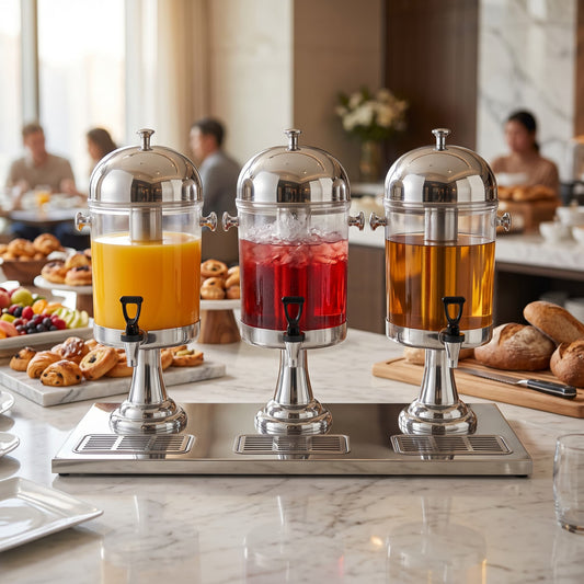 Contender Triple 3 x 8 Litre Executive Juice Dispenser With Ice Chambers