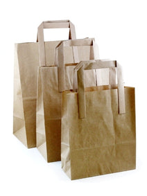 Case of 250 Medium Brown Kraft Takeaway Bags