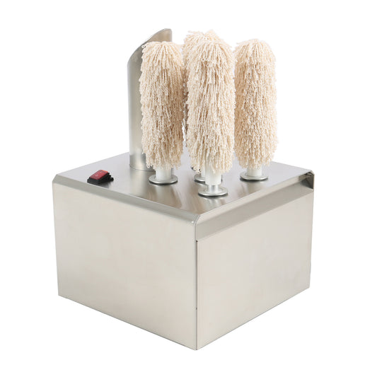 Contender Glass Dryer & Polisher, 5 Brushes, 330 Glasses Per Hour – Spotless Glasses at Speed