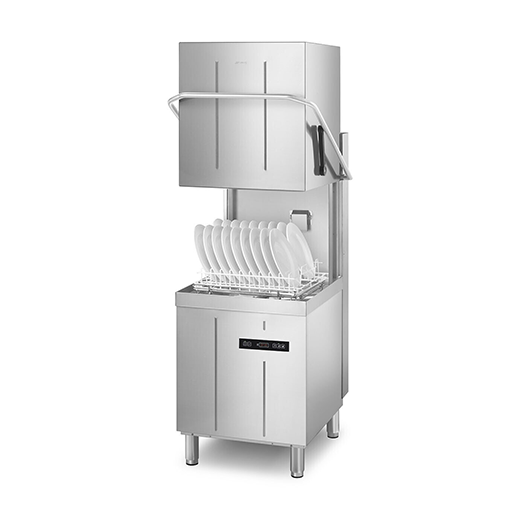 Smeg Professional Ecoline Hood Type Dishwasher with Integrated Softener 500mm Basket – SPH505SL