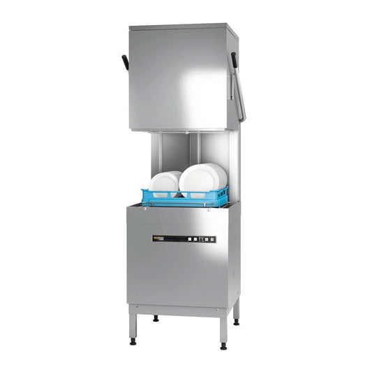 Hobart Ecomax H604SW-12B 500mm Hood Dishwasher with Water Softener & Drain Pump