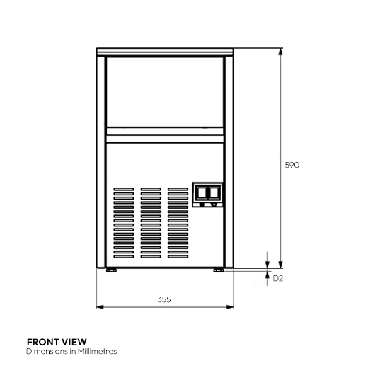 Contender Commercial Ice Machine - 22kg Output