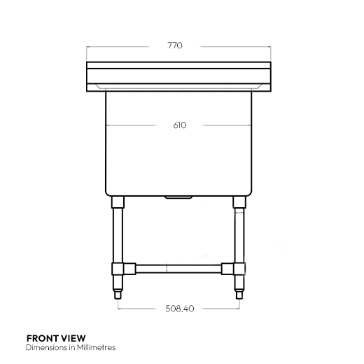 Quattro Single Stainless Steel Pot Wash Sink