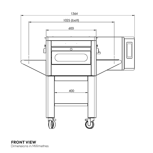 KINN 16" Electric Conveyor Pizza Oven C/40 With Free Stand