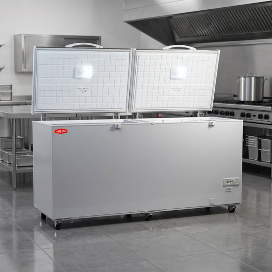 Contender 655L Chest Freezer – Twin Lid – Energy-Efficient Bulk Storage