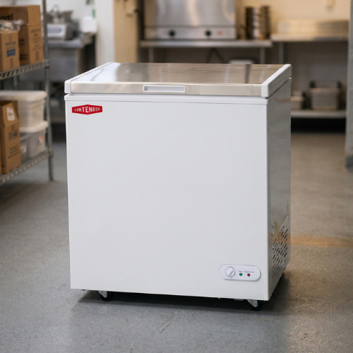 Contender 148L Chest Freezer – Lockable Stainless Steel Lid – Compact Commercial Storage