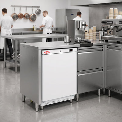 Contender 130L White Undercounter Freezer – Compact Commercial Cold Storage