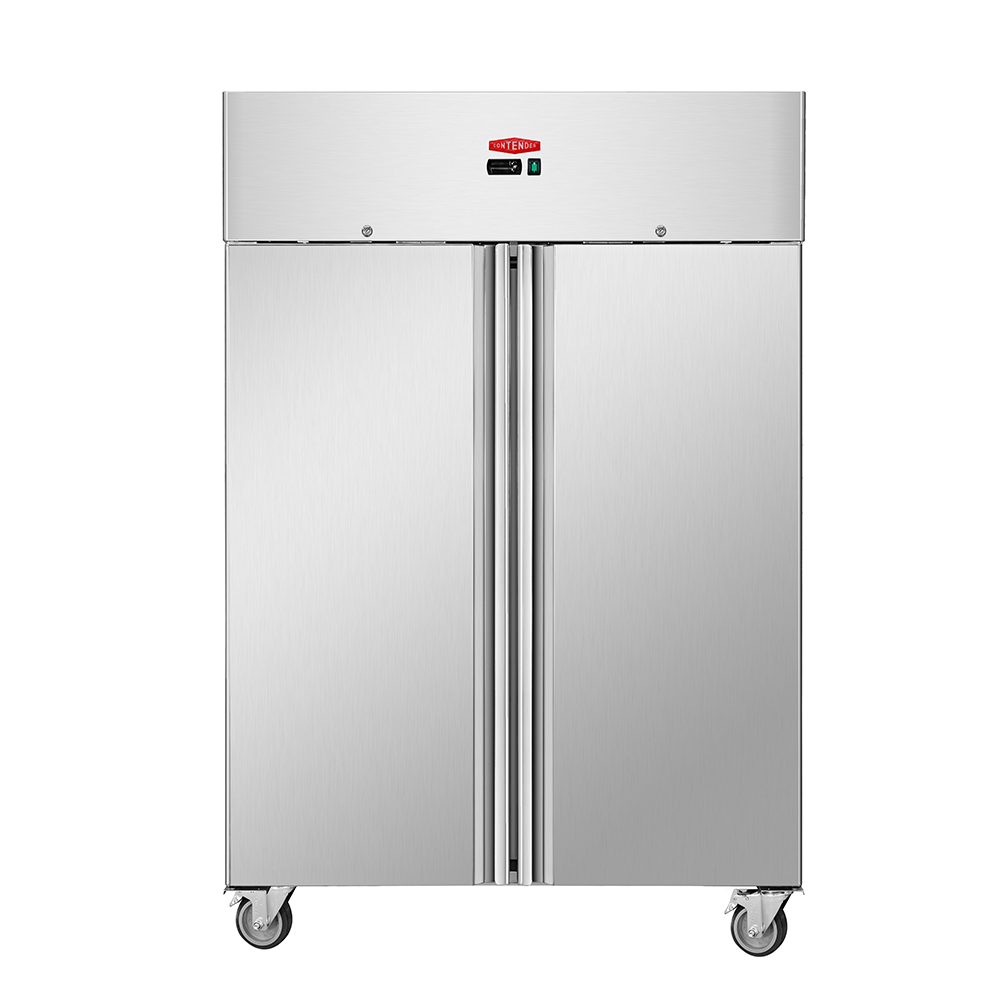 Contender 1200 Litre Double Door Stainless Steel Freezer with Castors