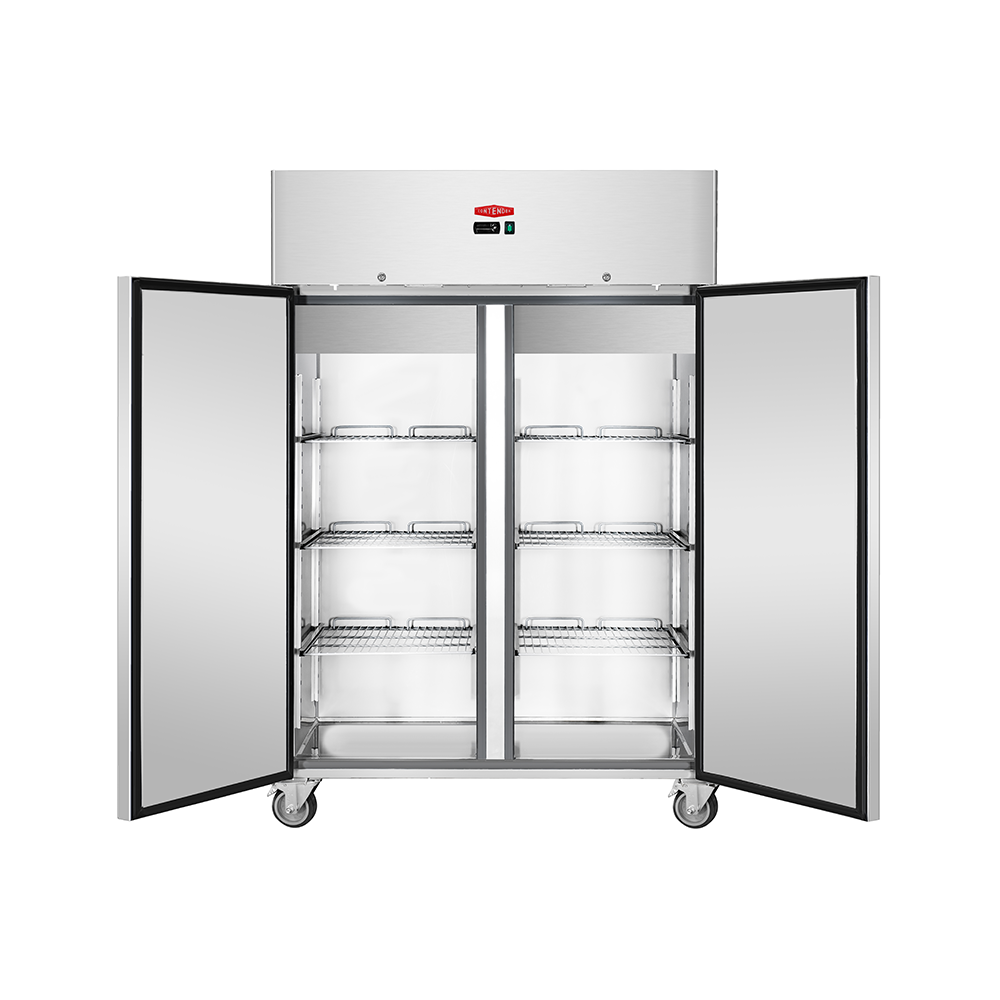 Contender 1200 Litre Double Door Stainless Steel Freezer with Castors