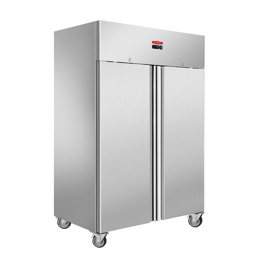 Contender 1200 Litre Double Door Stainless Steel Freezer with Castors