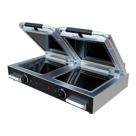 Quattro Ceramic Plate Double Contact Grill  Flat Top - Flat Bottom Plate