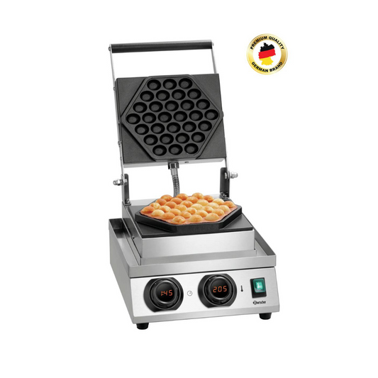 Bartscher Professional Bubble Waffle Maker - Fully Programable Digital Display