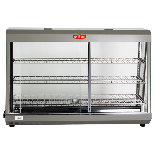 Contender 1200mm Wide Heated Display – 3 Shelf for High-Volume Hot Food Service