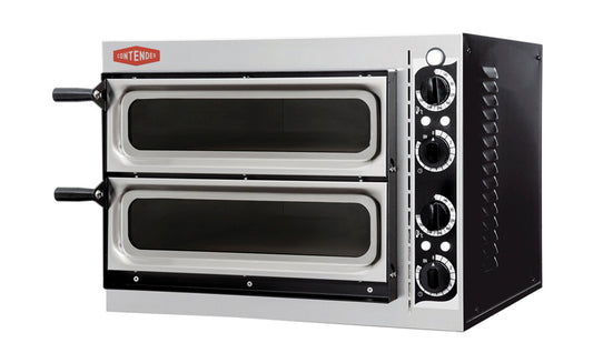 GRADED 1 - Contender Basic 2-40 Twin Deck Electric Pizza Oven