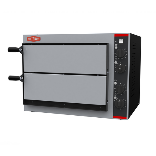 Contender Basic Twin Deck Pizza Oven (2 x 14", 13A) - Consistently Outstanding Pizza Production