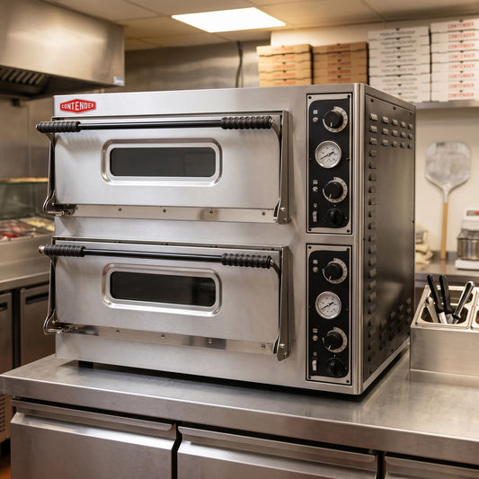 Contender Twin Deck Pizza Oven (8 × 13", 3 Phase) – High-Performance Pizza Production