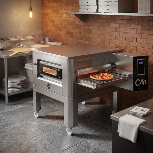 KINN 20" Belt Conveyor Pizza Oven C/50 (Natural Gas) – High-Volume Cooking & Free Stand