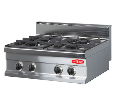 Contender 700mm 4 Burner Gas Hob – Heavy Duty Natural Gas or LPG Countertop Burner