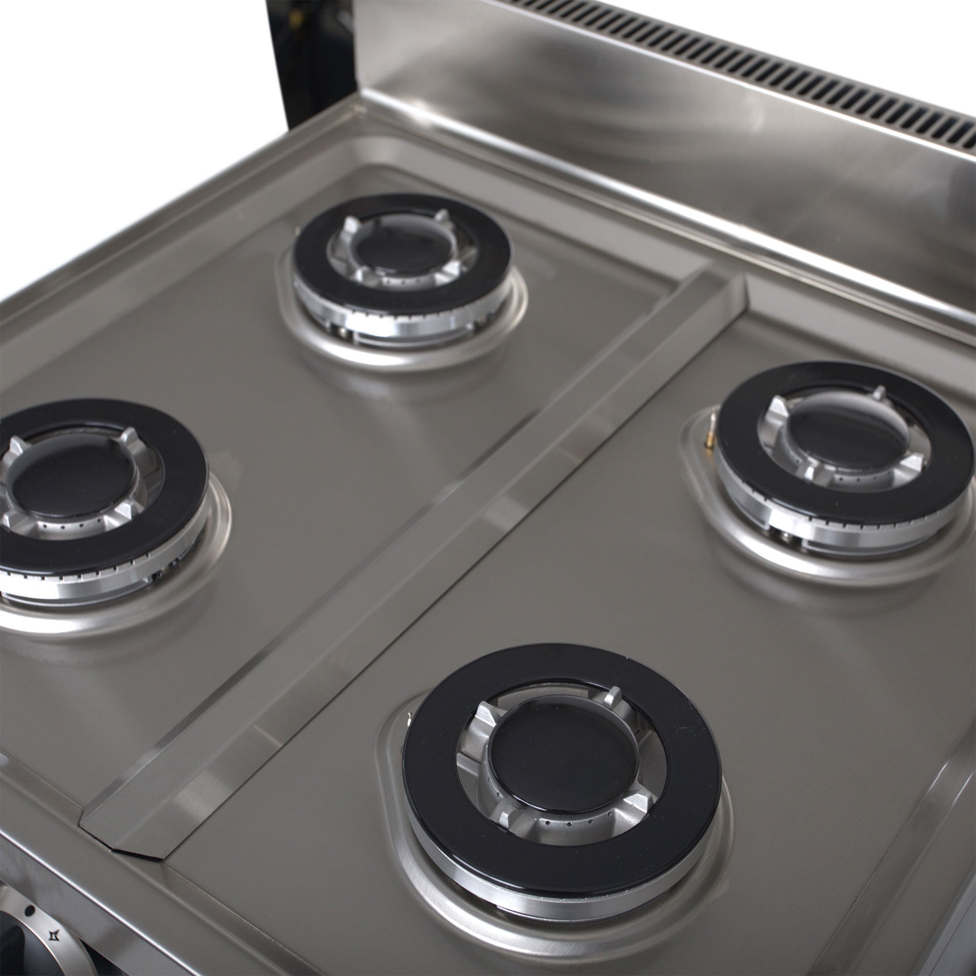 Contender Heavy Duty Commercial 4 Burner Gas Hob Burner - Natural Gas or LPG