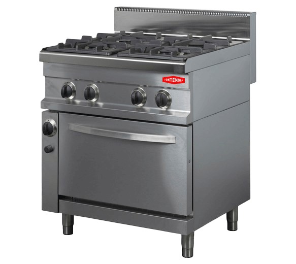 Contender Heavy Duty 4 Burner Gas Range Cooker - Natural Gas or LPG