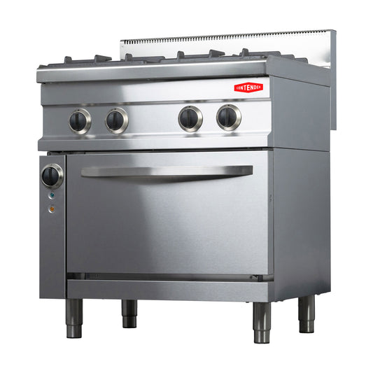 Contender 700mm 4 Burner Gas Range Cooker with Electric Oven – Natural Gas or LPG Floor Standing Cooker