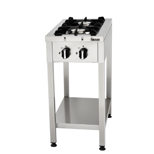 Contender 2 Zone Gas Boiling Ring – Freestanding with Stand & Shelf for Everyday Boiling