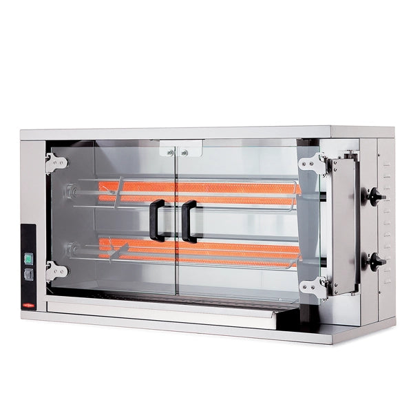 Contender 2 Spit Commercial Chicken Rotisserie Oven 8-10 Chickens - Gas