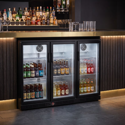 Contender 320L Triple Door Bottle Cooler (Hinged) – High-Capacity Chilled Drinks Storage