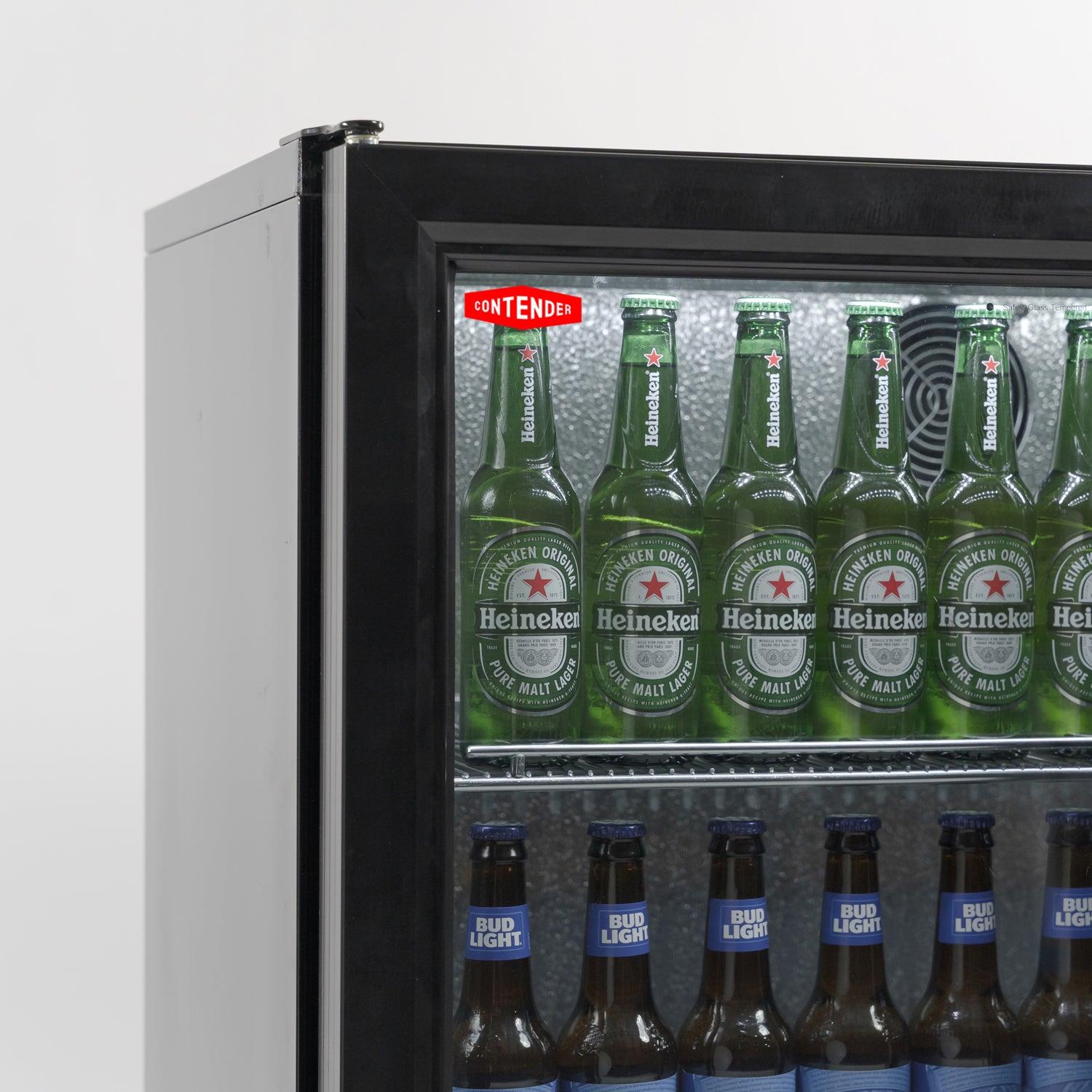 Premium Contender 216L Commercial Double Door Drinks Fridge - Hinged Doors