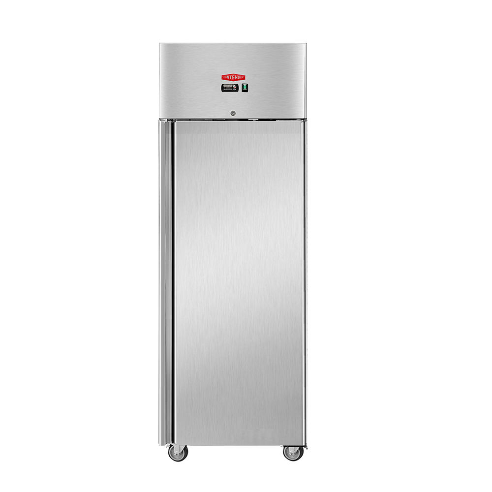 Contender 600 Litre Stainless Steel Single Door Catering Fridge - Fitted Castors