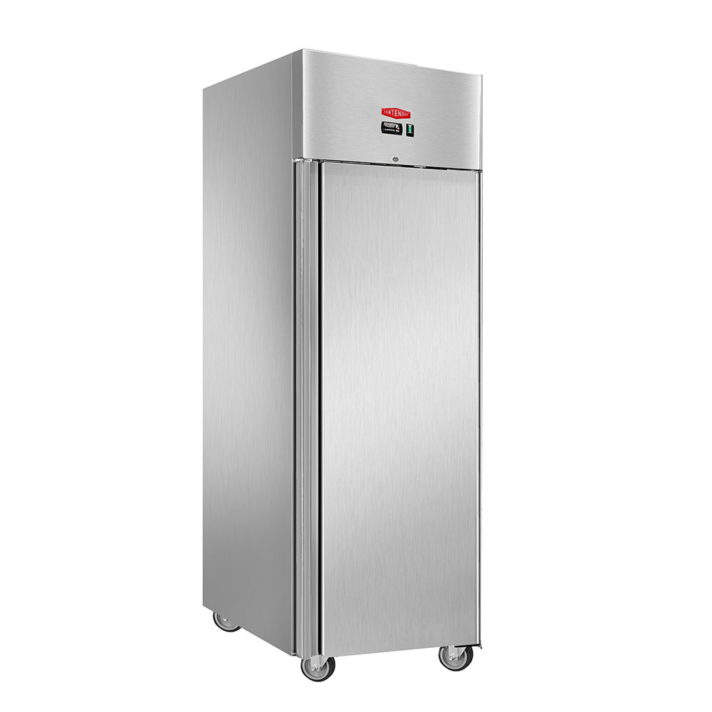 Contender 600 Litre Stainless Steel Single Door Catering Fridge - Fitted Castors
