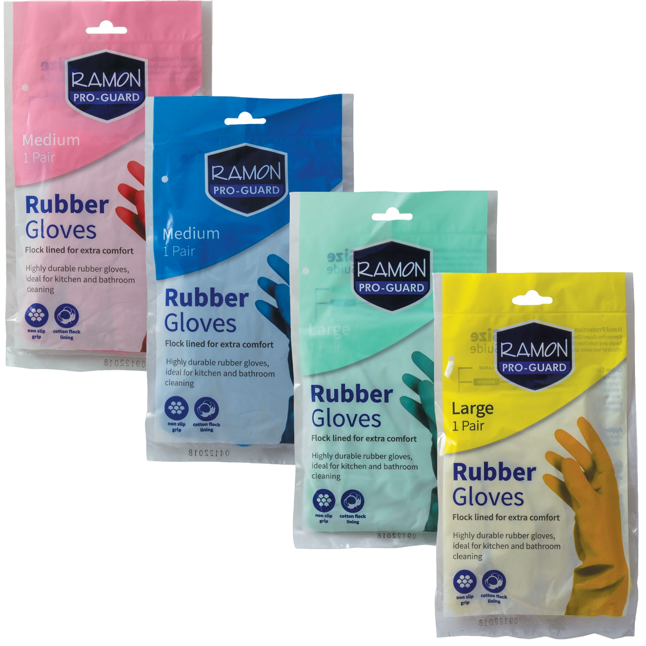 Pro-Guard Rubber Gloves Small Blue - 1 Pair