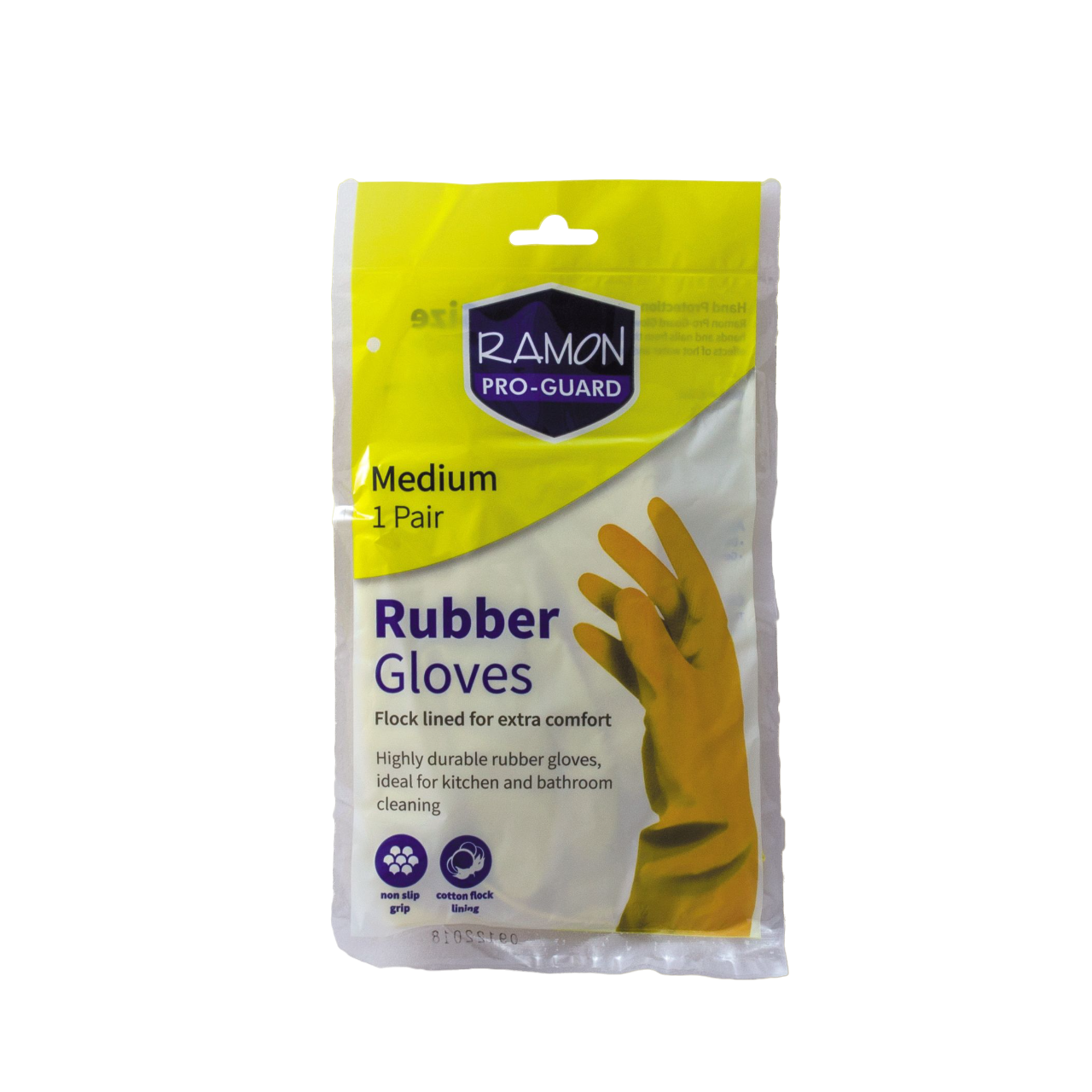 Pro-Guard Rubber Gloves Medium Yellow - 1 Pair