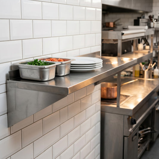 Quattro 1200mm Stainless Steel Wall Shelf – Durable Commercial Storage
