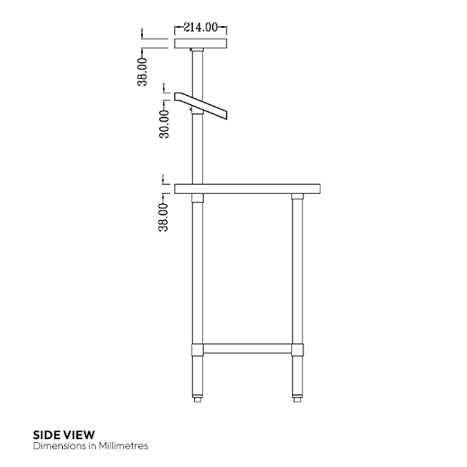 Quattro 1200mm Wide Stainless Steel Chef's Food Prep Table with GN Pan Holder