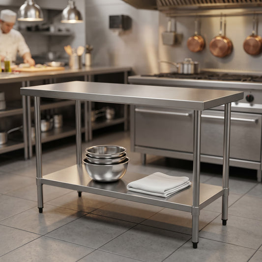 Quattro 1200mm Stainless Steel Centre Table – Durable Commercial Prep & Storage
