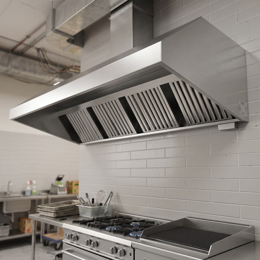 Quattro Extraction Canopy -1500mm Wide, Grease Filters - Wall Mounted 700mm Deep