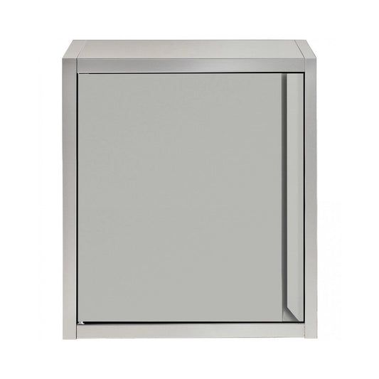 Quattro Stainless Steel Wall Cupboard, 600mm, Hinged Door – Neat Secure Overhead Storage